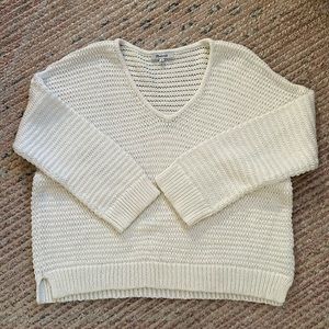 Madewell ivory knit sweater size M